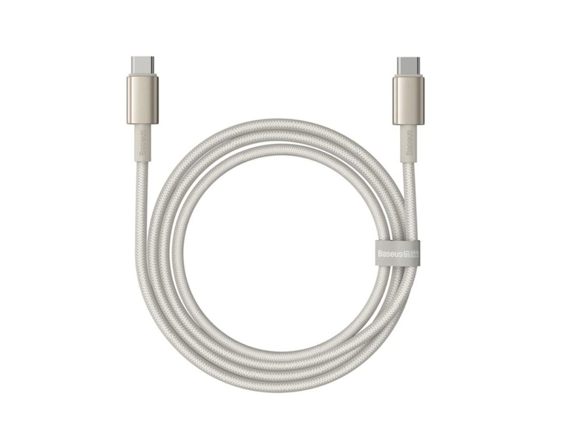 Baseus Tungsten Gold Fast Charging Data Cable Type-C to Type-C 100W 2m Titanium Galaxy Gold