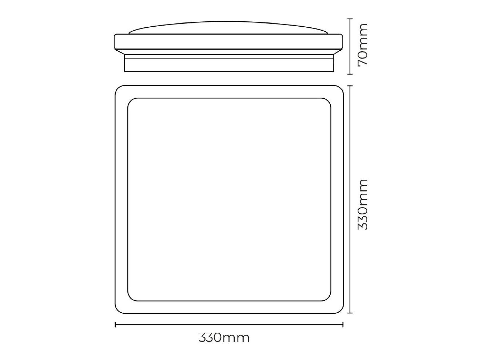 Square wall led light wood effect 18 w 6500 k 1820 lm 33 x 33 x 7 cm