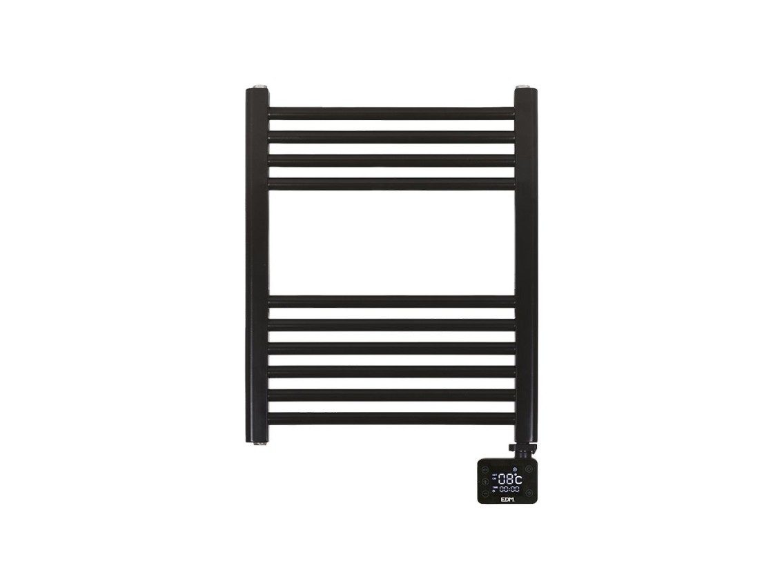 Radiador / toallero eléctrico 400 w con temporizador negro