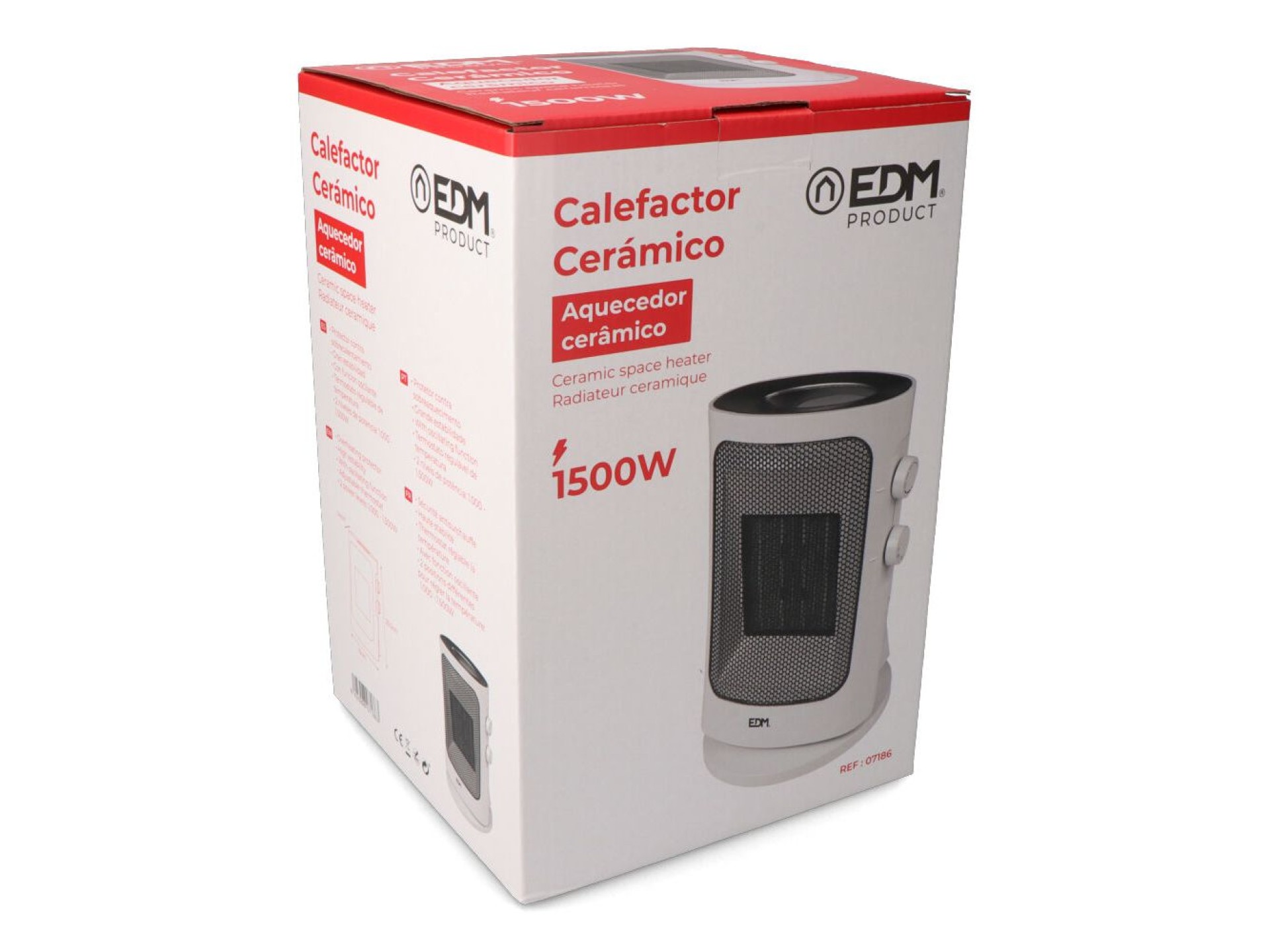 Calefactor vertical oscilante 1000 - 1500 w blanco