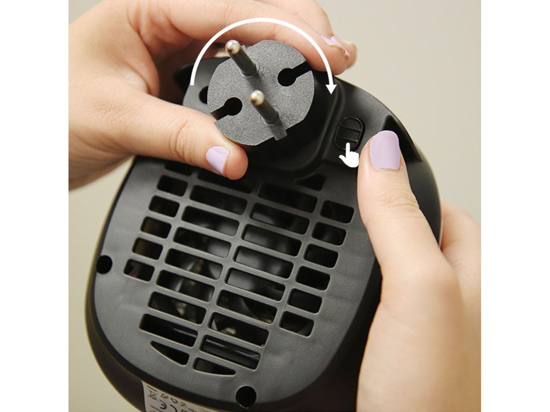 Mini calefactor cerámico de enchufe 700 w