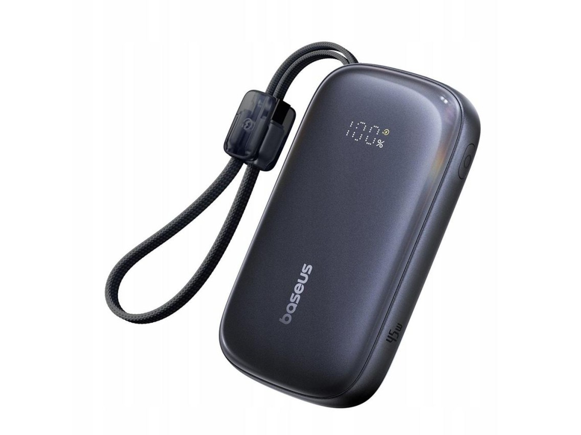 Baseus Powerbank EnerFill FC21 Qpow 3 Ultra 20000mAh 22.5W com display LCD e cabo preto