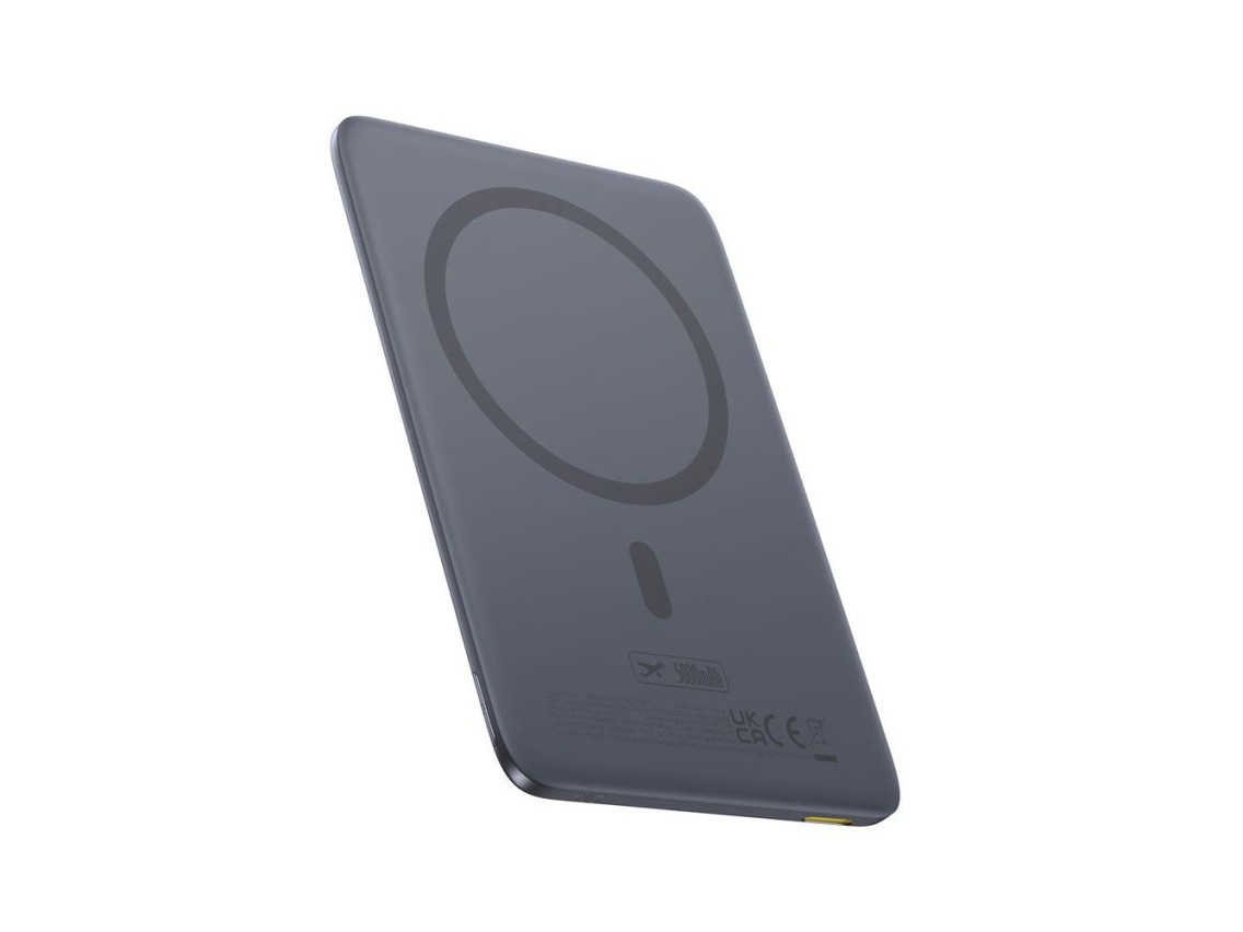 Baseus powerbank magnético PicoGo AM41 5000mAh 20W ultrafino, com cabo USB-C de 60W cinza