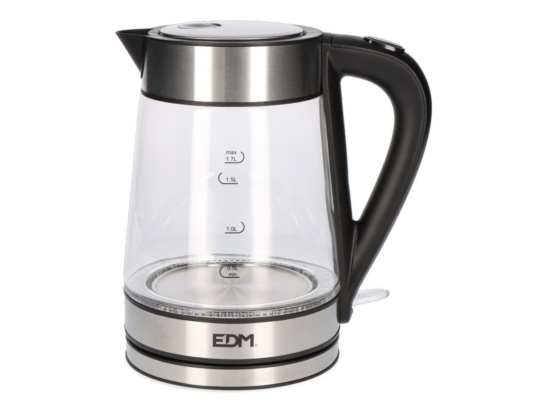 Glass water kettle 1.7 liters 1850 - 2200w edm