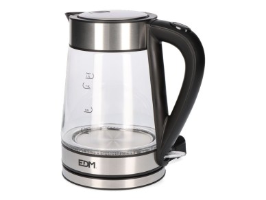 Glass water kettle 1.7 liters 1850 - 2200w edm