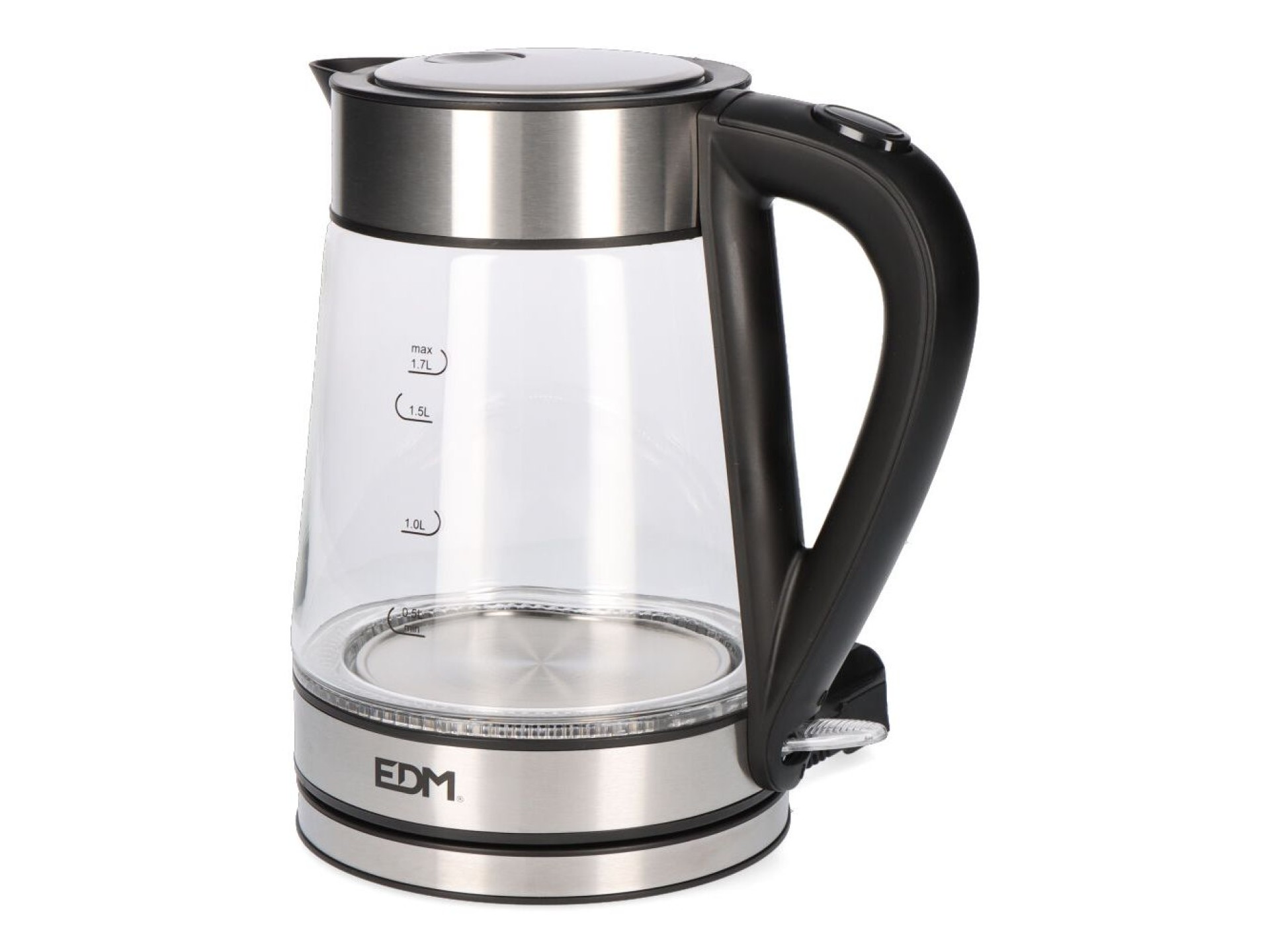 Glass water kettle 1.7 liters 1850 - 2200w edm