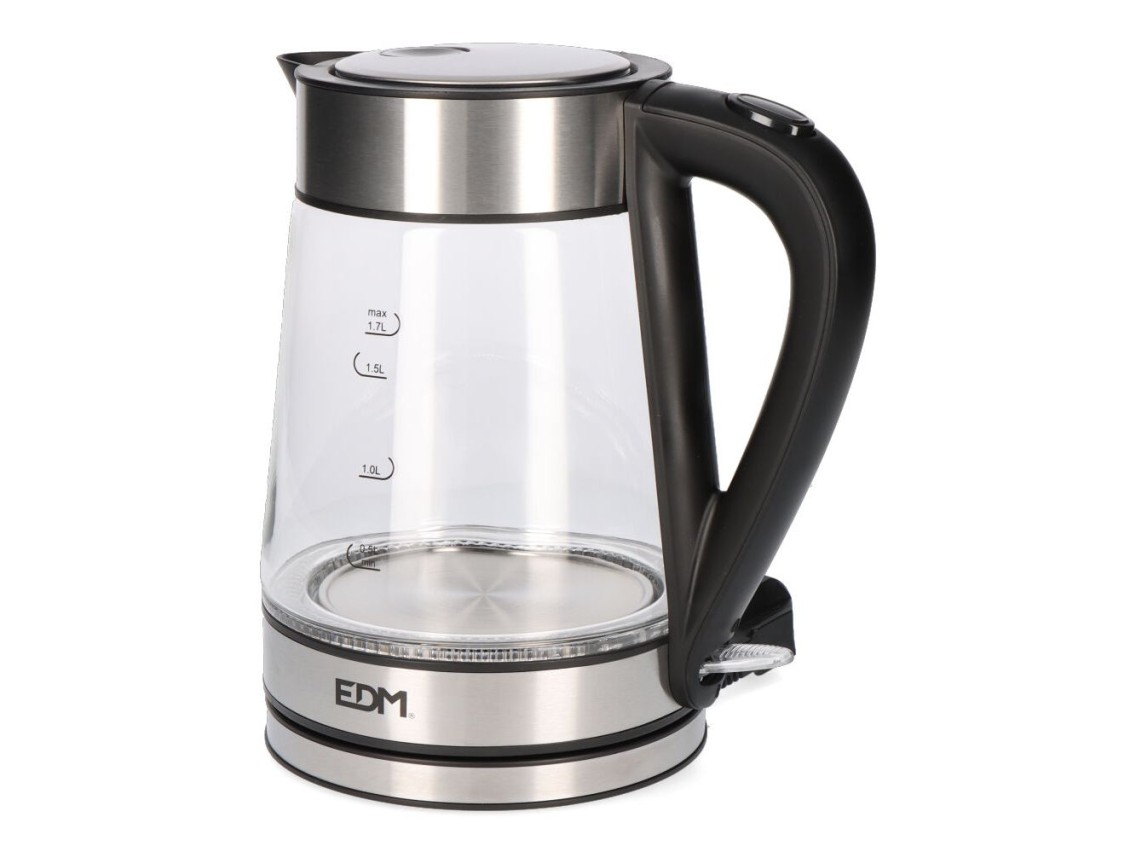 Glass water kettle 1.7 liters 1850 - 2200w edm