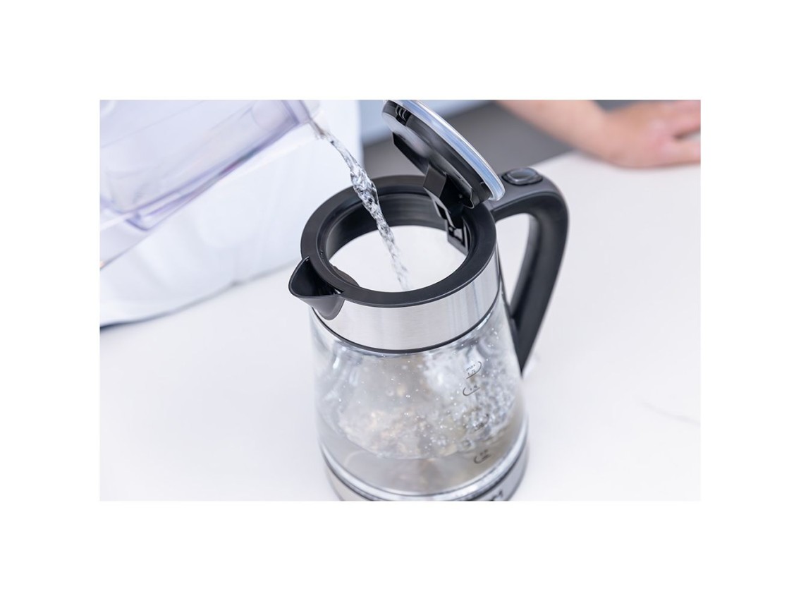 Glass water kettle 1.7 liters 1850 - 2200w edm