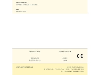 M�quina de caf� espresso 20 bares edm