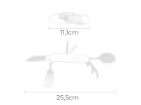 Multi-tool knife + cutlery, serie aconcagua