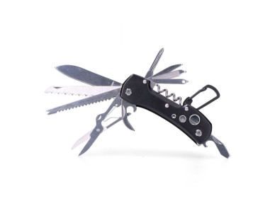 Multiherramienta con mosquet�n modelo negro, serie kilimanjaro