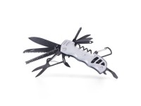 Multi ferramenta com mosquetão modelo prata, serie k2 Multi ferramenta com mosquetão modelo prata, serie k2