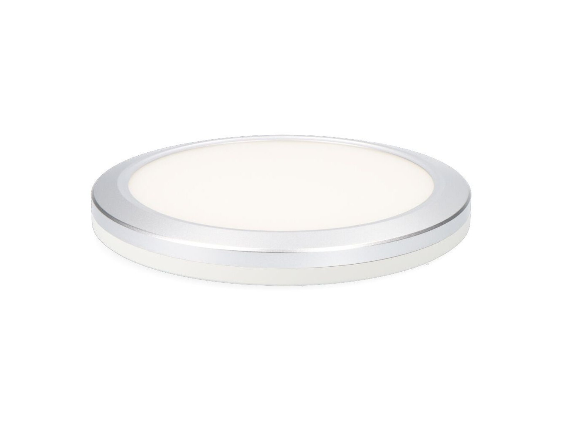 Adjustable led surface/recessed downlight 20 w 2050 lm, chrome frame, 3cct, ø22.5 cm