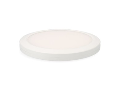 Adjustable led surface/recessed downlight 20 w 2050 lm, white frame, 3cct, ø22.5 cm Adjustable led surface/recessed downlight 20 w 2050 lm, white frame, 3cct, ø22.5 cm