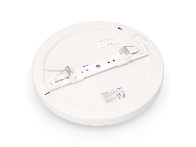 Adjustable led surface/recessed downlight 20 w 2050 lm, white frame, 3cct, ø22.5 cm Adjustable led surface/recessed downlight 20 w 2050 lm, white frame, 3cct, ø22.5 cm