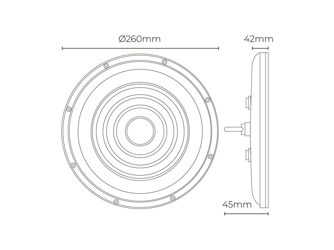 Campana led 100 w 6400 k 10000 lm ø26 x 4,5 cm
