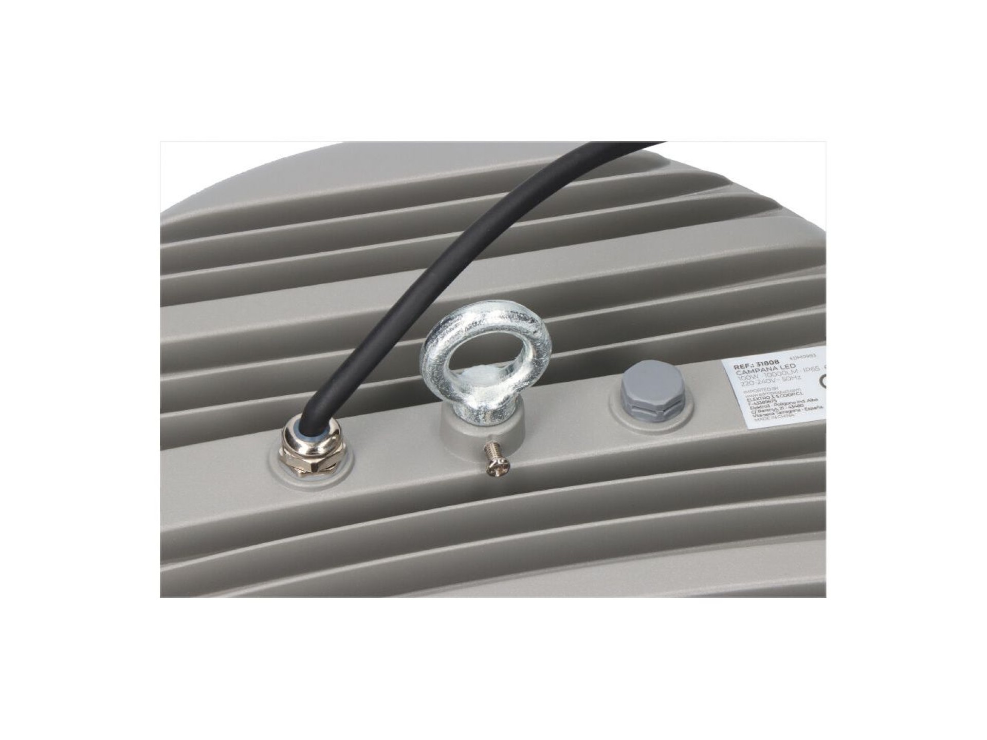 Foco led 100 w 6400 k 10000 lm ø26 x 4,5 cm