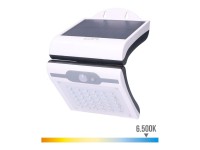 Solar wall ligh 2w 220lm 6,500k with sensor white color edm.