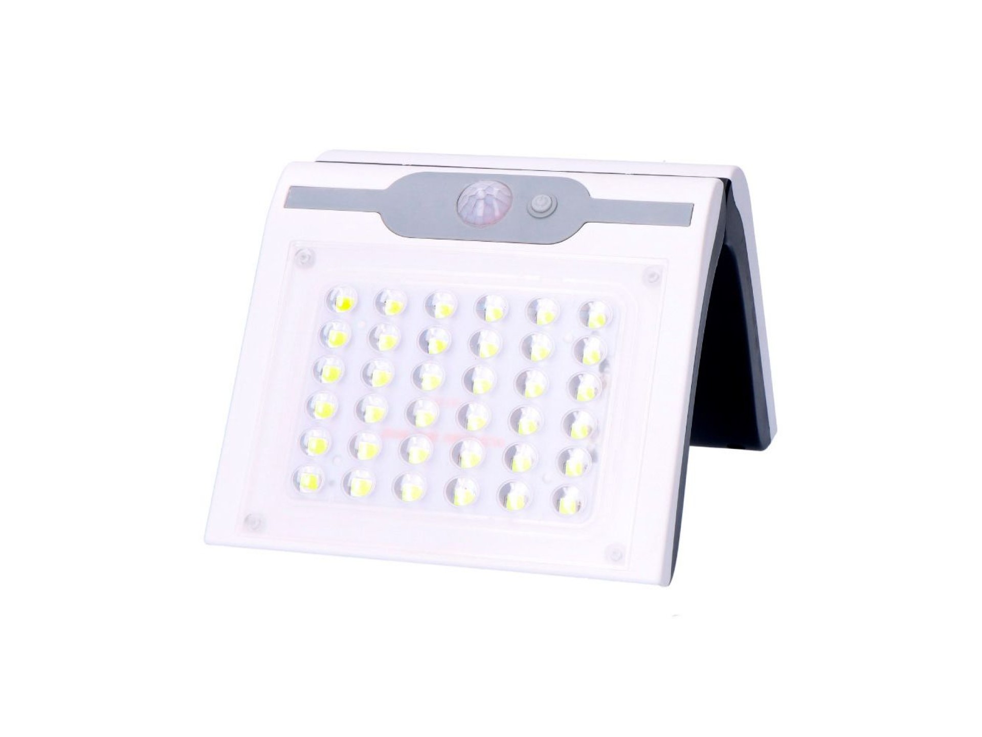 Candeeiro de parede solar 2w 220lm 6.500k com sensor cor branco edm