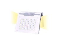 Candeeiro de parede solar 2w 220lm 6.500k com sensor cor branco edm Candeeiro de parede solar 2w 220lm 6.500k com sensor cor branco edm