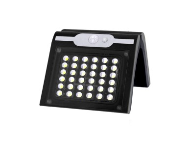 Aplique solar con sensor color negro, 2 w Aplique solar con sensor color negro, 2 w