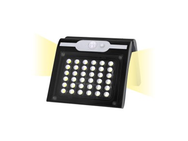Aplique solar con sensor color negro, 2 w Aplique solar con sensor color negro, 2 w