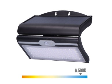Solar apply 6w 430lm 6,500k with sensor, black color