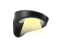 Candeeiro solar 2w 200lm 6500k com sensor cor preto edm