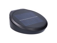 Candeeiro solar 2w 200lm 6500k com sensor cor preto edm
