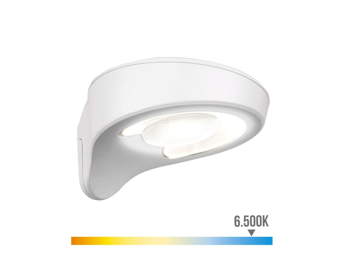 Candeeiro solar 2w 200lm 6500k com sensor cor branco edm