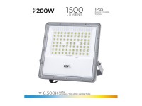 Foco projetor led solar 200 w 1500 lm 6500 k luz fria