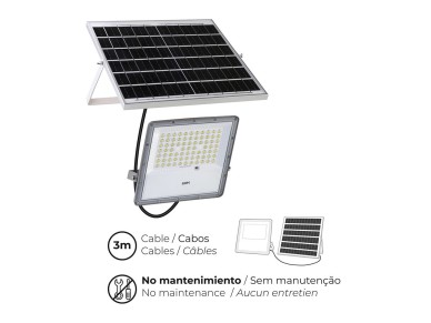 Solar led projector spotlight 200 w 1500 lm 6500 k cold light