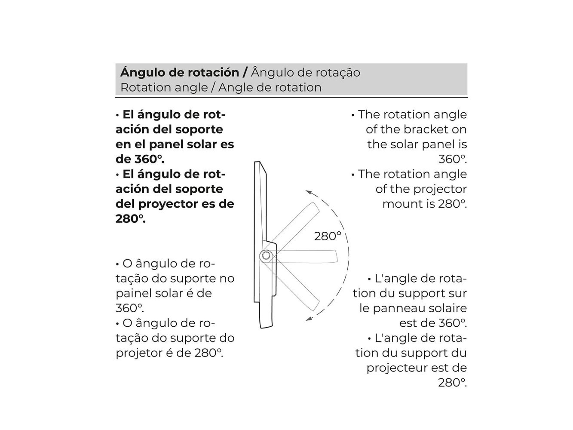 Foco projetor led solar 200 w 1500 lm 6500 k luz fria