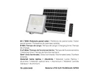 Foco projetor led solar 200 w 1500 lm 6500 k luz fria
