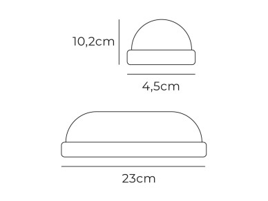 Candeeiro oval led 18w 1820lm 4.000k 10,2x4,5x23cm edm