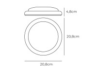 Round wall lamp led 18 w 1820 lm 6400 k cool white �20,8 x 4,8 cm