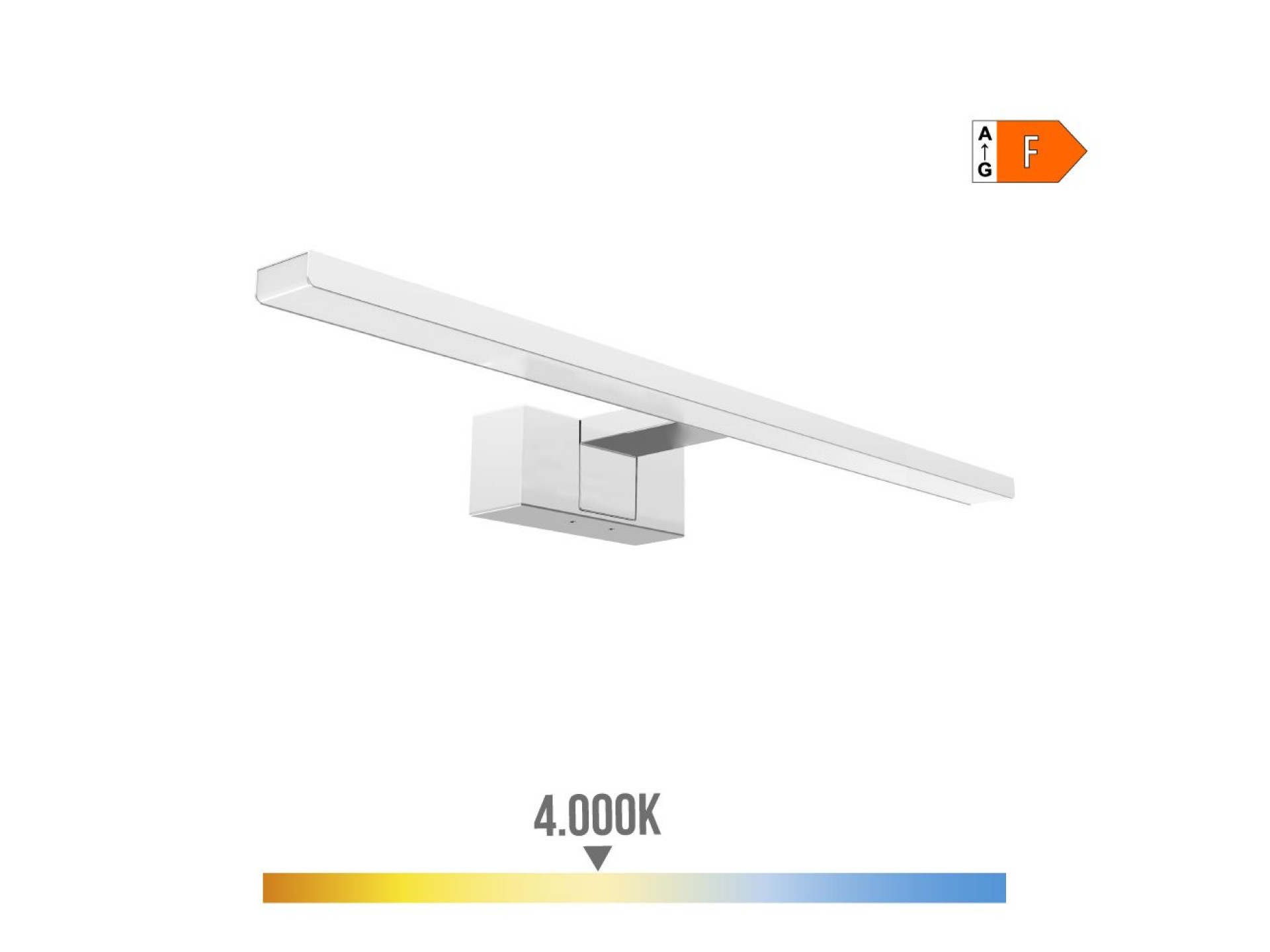 Lámpara led de pared o espejo 8 w 4.000 k 800 lm luz día 40 x 12,8 x 5,10 cm