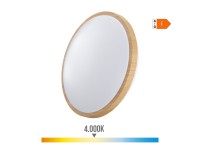 Rounded led wall light 18 w 4000 k 1820 lm wood effect �33 x 5,5 cm