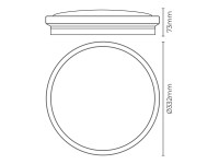 Rounded led wall light 18 w 1820 lm 6500 k ø33 x 5,5 cm wood effect Rounded led wall light 18 w 1820 lm 6500 k ø33 x 5,5 cm wood effect