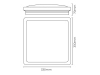 Square wall led light wood effect 18 w 4000 k 1820 lm 33 x 5 x 33 cm Square wall led light wood effect 18 w 4000 k 1820 lm 33 x 5 x 33 cm