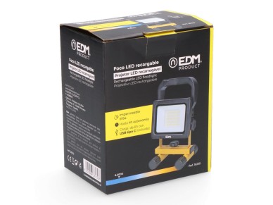 Foco led recargable 20 w 2000 lm 6500 k Foco led recargable 20 w 2000 lm 6500 k