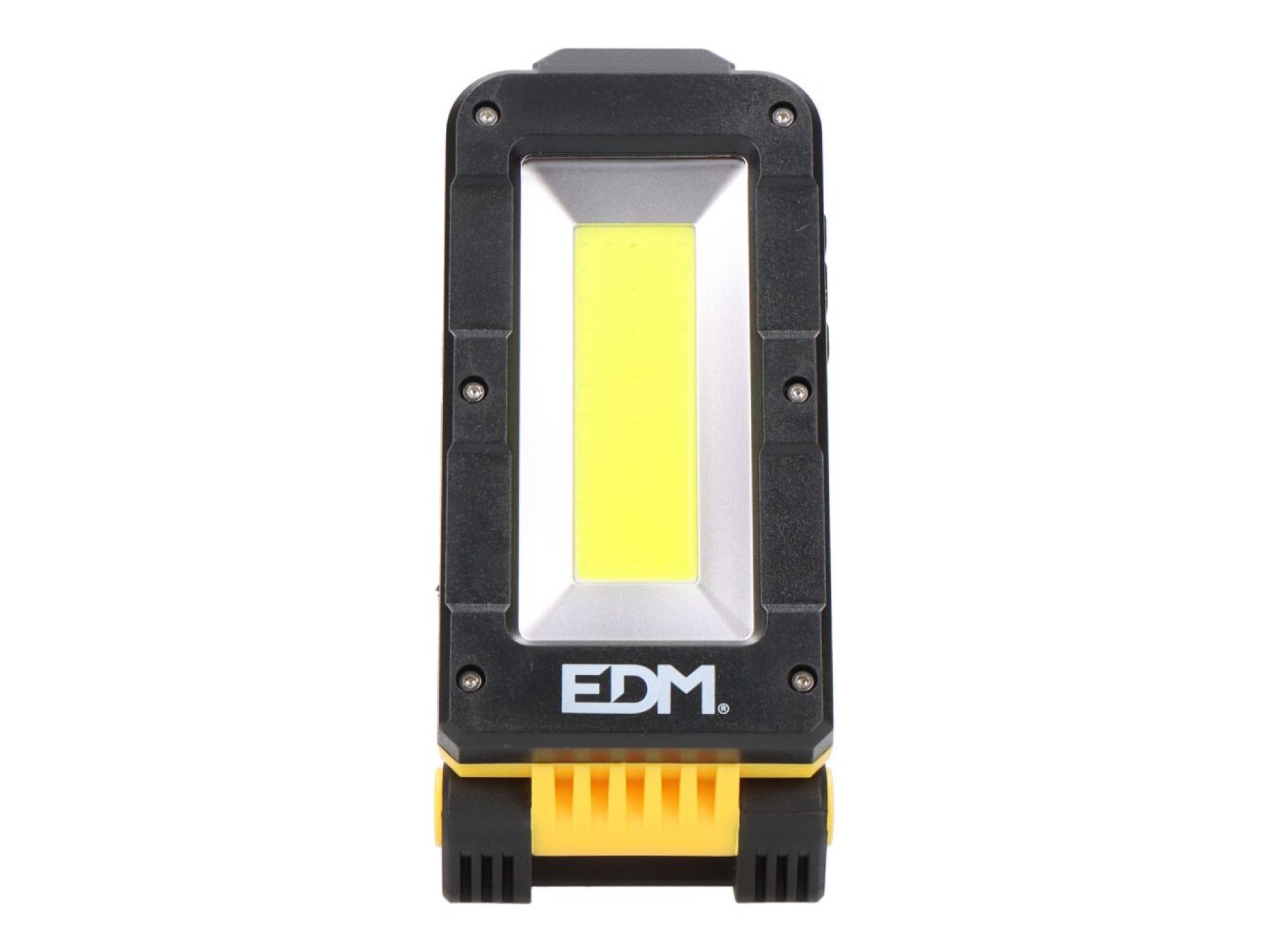 Rechargeable led work flashlight with swing base