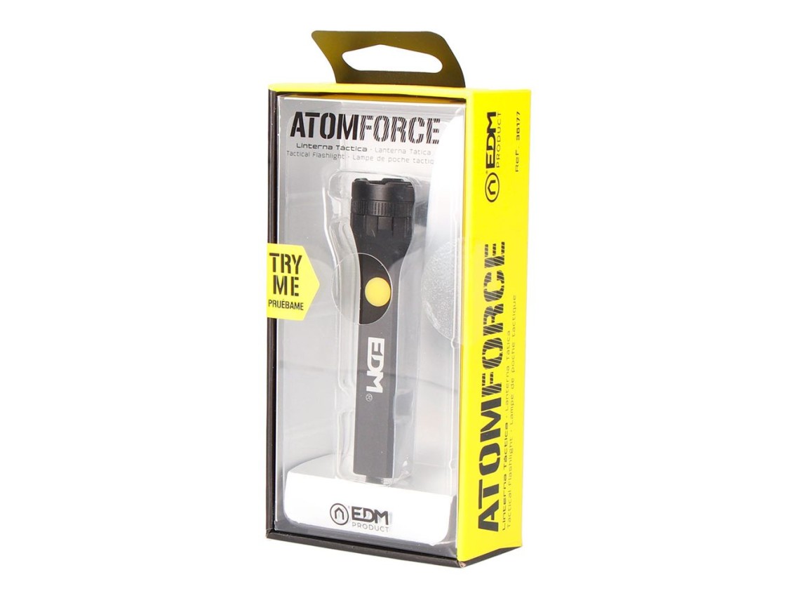 Mini lanterna led atom force, alum�nio, recarreg�vel, 10 w 420 lm