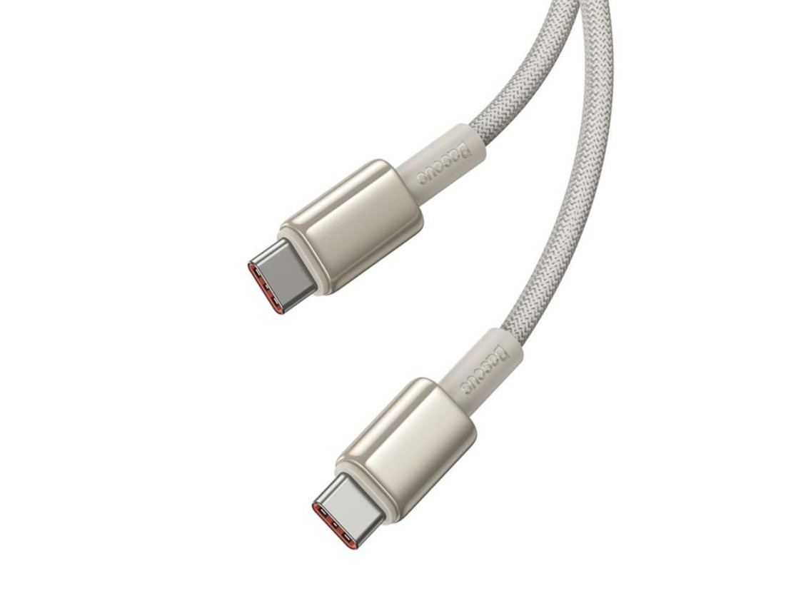 Baseus Tungsten Gold Fast Charging Data Cable Type-C to Type-C 100W 2m Titanium Galaxy Gold
