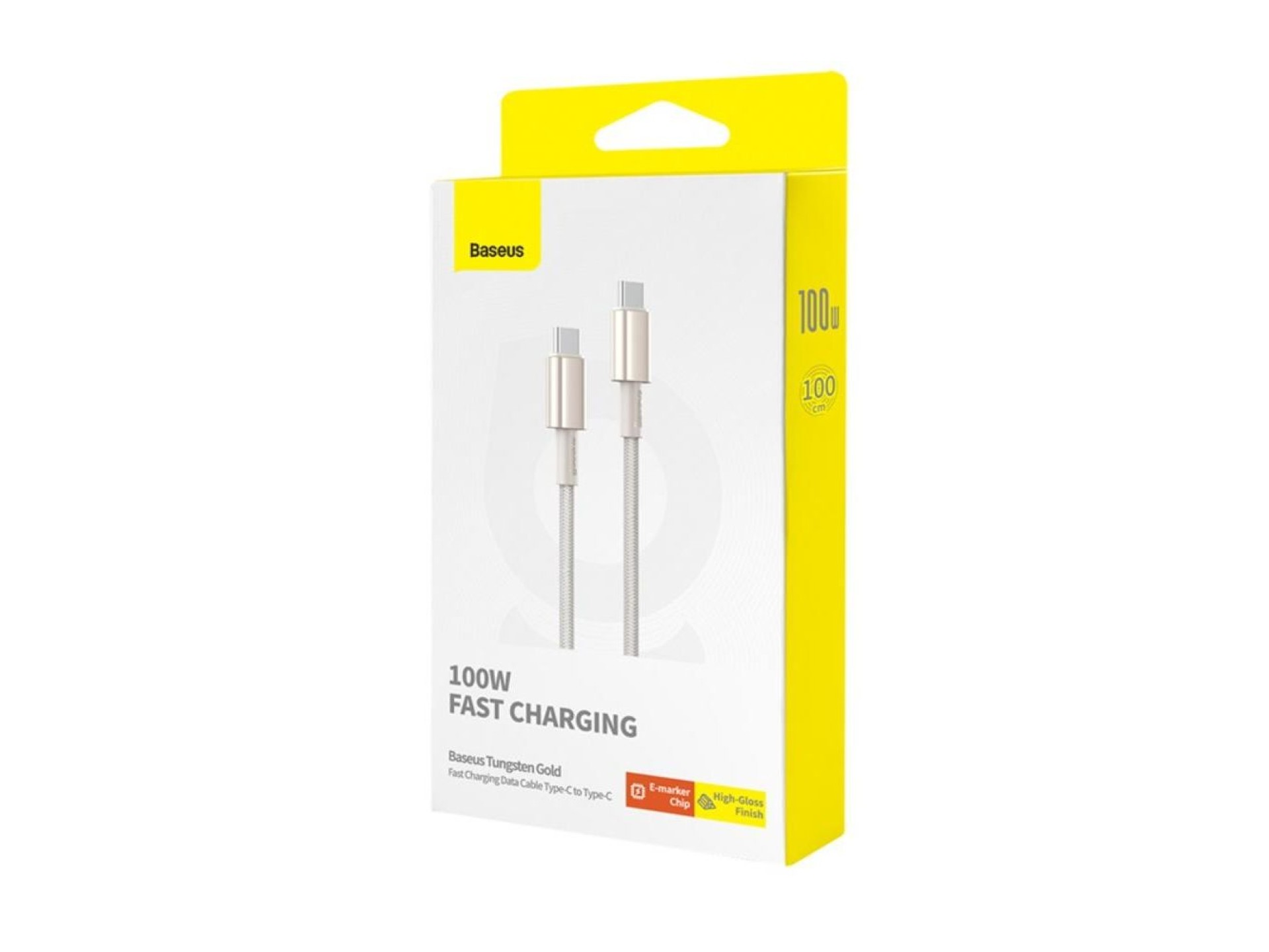 Baseus Tungsten Gold Fast Charging Data Cable Type-C to Type-C 100W 2m Titanium Galaxy Gold