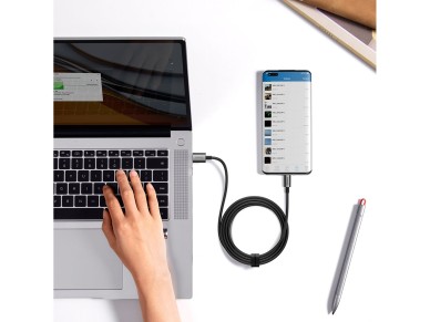 Cable Baseus Superior USB - USB-C 1,0 m clúster negro 100 W