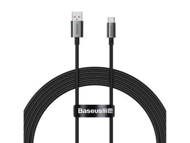 Cable Baseus Superior USB - USB-C 2,0 m clúster negro 100 W