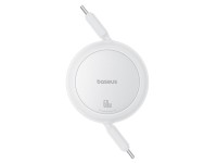 Cable de carga Baseus Free2Pull Mini USB-C a USB-C 60 W 1 m Blanco Luna