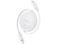 Cable de carga Baseus Free2Pull Mini USB-C a USB-C 60 W 1 m Blanco Luna Cable de carga Baseus Free2Pull Mini USB-C a USB-C 60 W 1 m Blanco Luna
