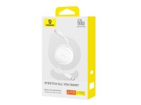 Cable de carga Baseus Free2Pull Mini USB-C a USB-C 60 W 1 m Blanco Luna Cable de carga Baseus Free2Pull Mini USB-C a USB-C 60 W 1 m Blanco Luna